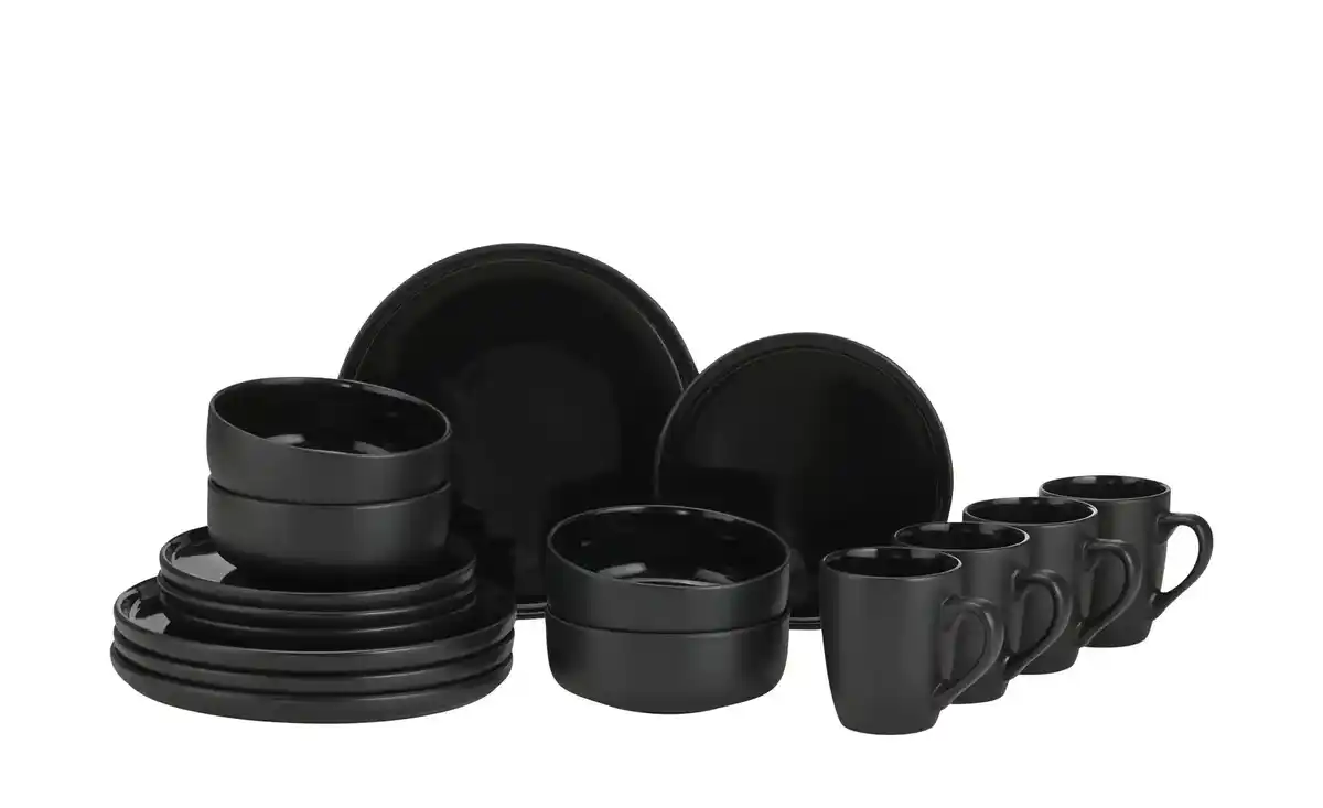 Bild 1 von Peill+Putzler Kombiservice  Sardara ¦ schwarz ¦ Steinzeug/Steingut Geschirr > Geschirrsets > Kombiservice - Möbel Kraft