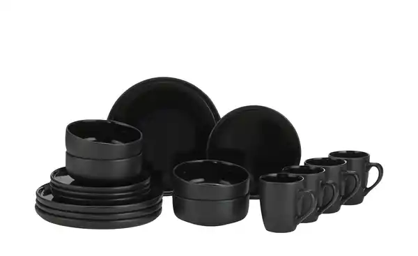 Bild 1 von Peill+Putzler Kombiservice  Sardara ¦ schwarz ¦ Steinzeug/Steingut Geschirr > Geschirrsets > Kombiservice - Möbel Kraft