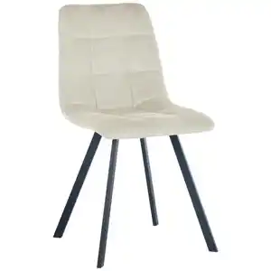 Carryhome Stuhl, Beige, Metall, Textil, Flachrohr, 45x88x54.5 cm, Stoffauswahl, Stühle