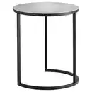 Bild 1 von Johann Jakob Beistelltisch, Grau, Schwarz, Metall, rund, eckig, C-Form, 39x48x39 cm, einfacher Aufbau, Wohnzimmer, Wohnzimmertische, Beistelltische