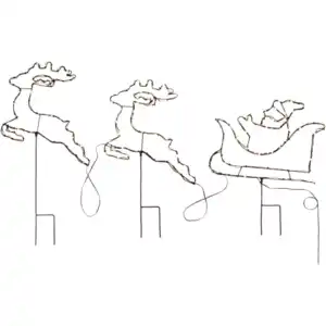 LED-Stecker mit Schlitten und Rentieren