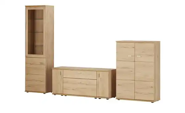 Bild 1 von Wohnkombination  Vineta ¦ holzfarben ¦ Maße (cm): B: 300 H: 216 T: 45.0 Kommoden & Sideboards > Wohnwände - Möbel Kraft