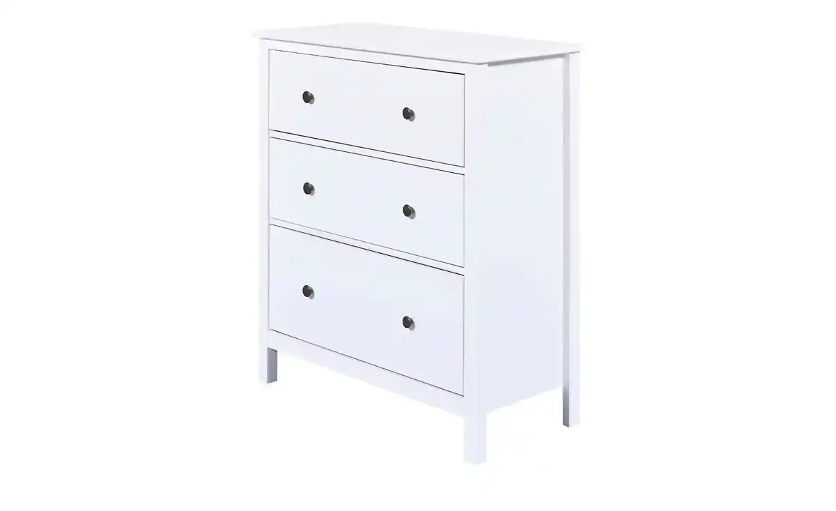 Bild 1 von Kommode aus Massivholz  ¦ weiß ¦ Maße (cm): B: 84,8 H: 96 T: 45.0 Kommoden & Sideboards > Kommoden - Möbel Kraft