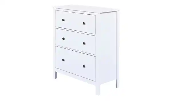 Bild 1 von Kommode aus Massivholz  ¦ weiß ¦ Maße (cm): B: 84,8 H: 96 T: 45.0 Kommoden & Sideboards > Kommoden - Möbel Kraft