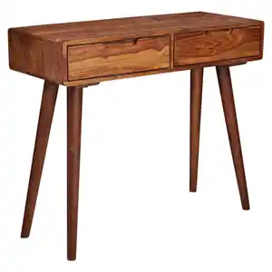 Mid.you Konsolentisch, Sheesham, Holz, Sheesham, massiv, 2 Schubladen, rechteckig, konisch, 36x76x90 cm, Stauraum, einfacher Aufbau, Wohnzimmer, Wohnzimmertische, Konsolentische