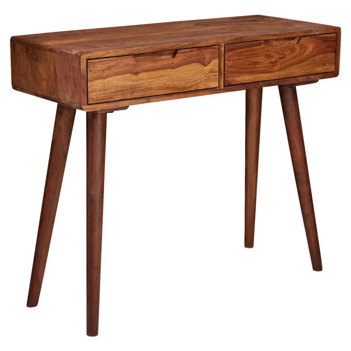 Bild 1 von Mid.you Konsolentisch, Sheesham, Holz, Sheesham, massiv, 2 Schubladen, rechteckig, konisch, 36x76x90 cm, Stauraum, einfacher Aufbau, Wohnzimmer, Wohnzimmertische, Konsolentische