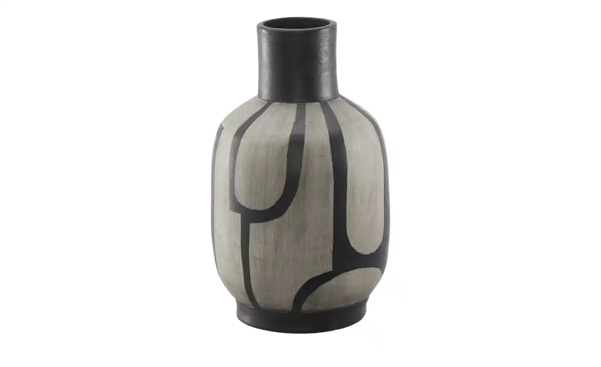 Bild 1 von HOME STORY Deko Vase   ¦ schwarz ¦ Terracotta ¦ Maße (cm): H: 37,46  Ø: 21.59 Dekoration > Vasen - Möbel Kraft