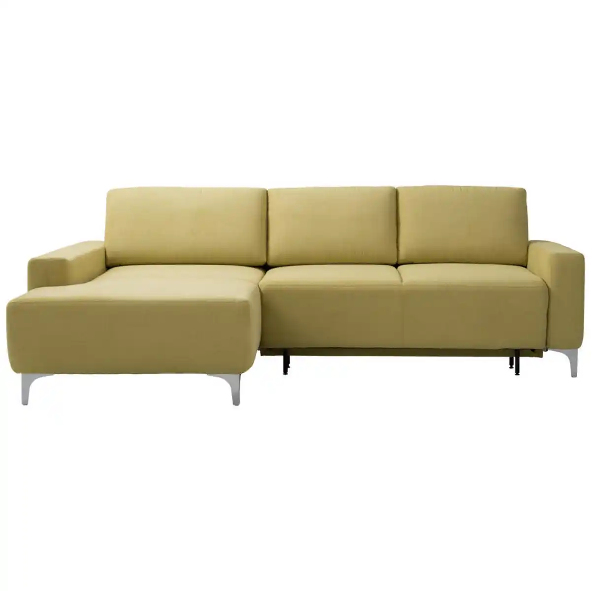 Bild 1 von Sedda Ecksofa, Hellgrün, Textil, 3-Sitzer, Ottomane links, L-Form, 248x160 cm, Austria Gütezeichen, AZO-frei, Fußauswahl, Stoffauswahl, planbar, seitenverkehrt erhältlich, Bettfunktion Hocker Rü