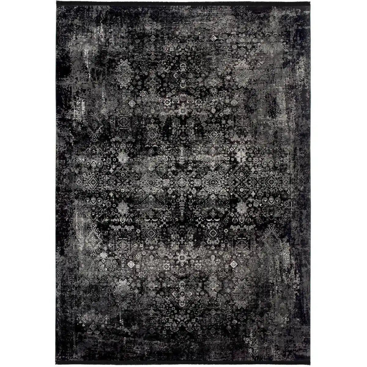 Bild 1 von Dieter Knoll Webteppich Calais, Grau, Schwarz, Textil, rechteckig, 140x200 cm, in verschiedenen Größen erhältlich, Teppiche & Böden, Teppiche, Moderne Teppiche