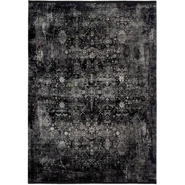 Bild 1 von Dieter Knoll Webteppich Calais, Grau, Schwarz, Textil, rechteckig, 140x200 cm, in verschiedenen Größen erhältlich, Teppiche & Böden, Teppiche, Moderne Teppiche