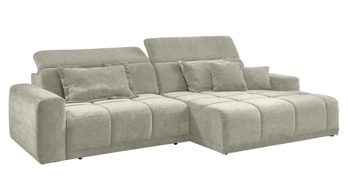 Bild 1 von Ecksofa beige - 288 x 176 cm - Sitztiefenverstellung - OT rechts - BROOK
