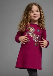 KIDSWORLD Langarmshirt PFERD Langarm, ausgestellter Schnitt, bedruckt, Rundhalsausschnitt