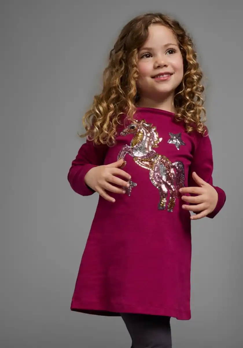 Bild 1 von KIDSWORLD Langarmshirt PFERD Langarm, ausgestellter Schnitt, bedruckt, Rundhalsausschnitt