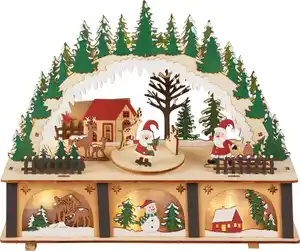 LIV&BO® LED-Dekohaus mit Tannen