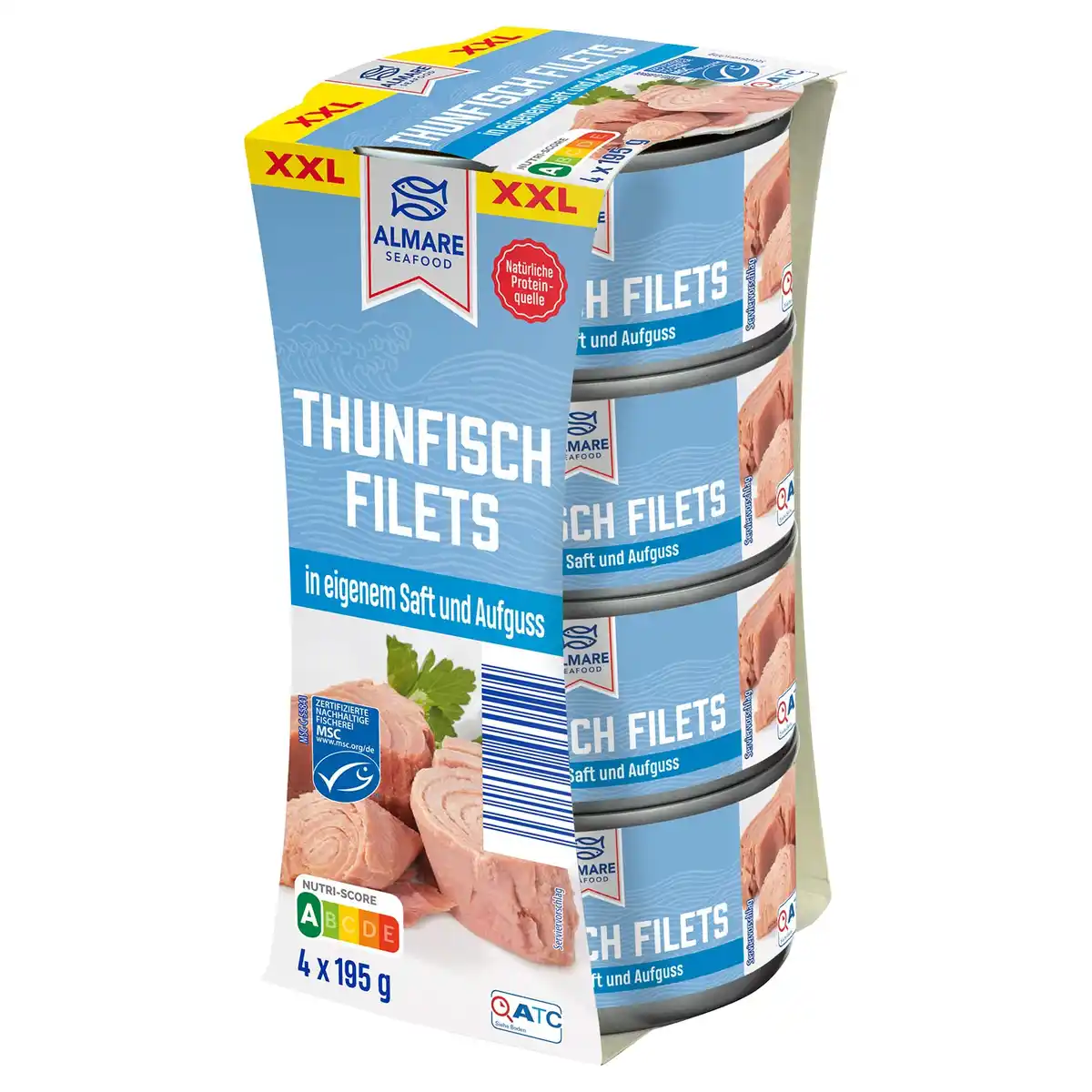 Bild 1 von ALMARE SEAFOOD XXL Thunfisch 4er-Pack, in Wasser