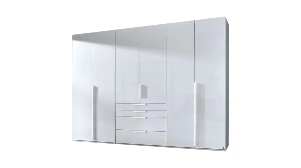 Bild 1 von Kleiderschrank 301 cm weiß Glas 6 türig - rauch - POSA
