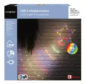 LIV&BO® LED-Lichtdekoration mit 185 bunten LEDs