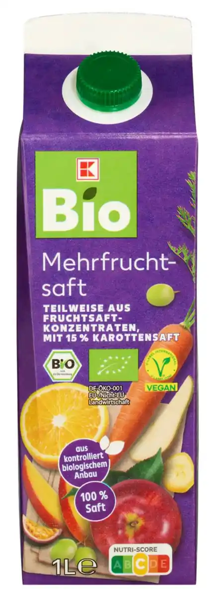Bild 1 von K-BIO Bio-Mehrfruchtsaft oder -Birnensaft, 1-l-Packg.