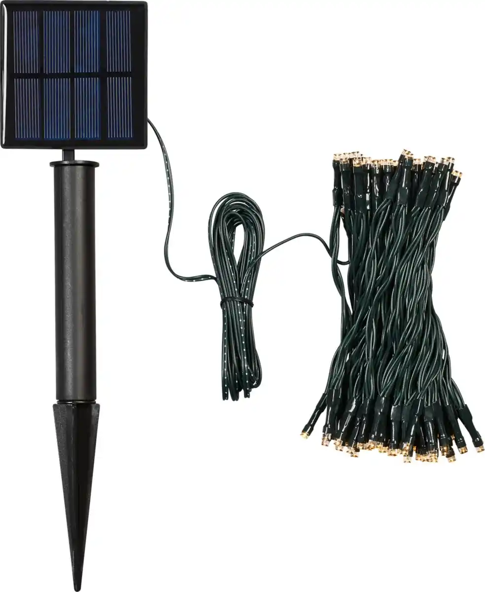 Bild 2 von LIV&BO® LED-Solar-Lichterkette je 2 x 50 warmweißen LEDs