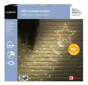 LIV&BO® LED-Lichtdekoration mit 185 warmweißen LEDs