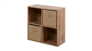 Standregal Artisan Eiche 60 x 60 cm - mit 2 Faltboxen - ARVIKA