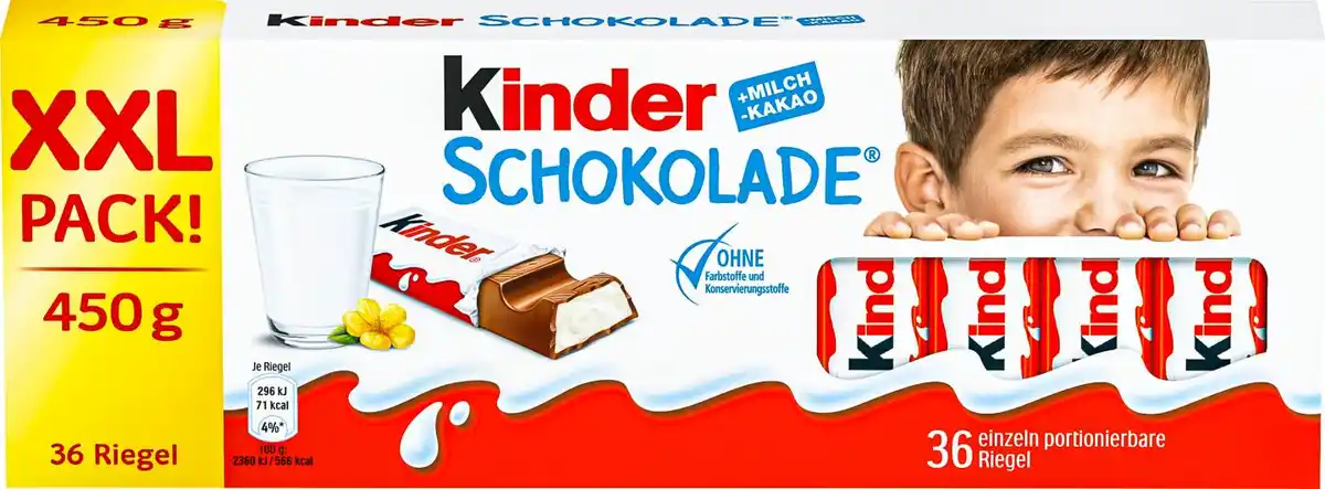 Bild 1 von KINDER Schokolade XXL, 450-g-Packg.