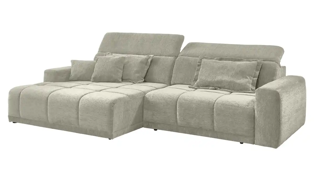 Bild 1 von Ecksofa beige - 288 x 176 cm - Sitztiefenverstellung - OT links - BROOK