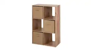 Standregal Artisan Eiche 60 x 89 cm - mit 3 Faltboxen - ARVIKA