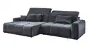 Bild 1 von Ecksofa anthrazit - 288 x 176 cm - Sitztiefenverstellung - OT links - BROOK