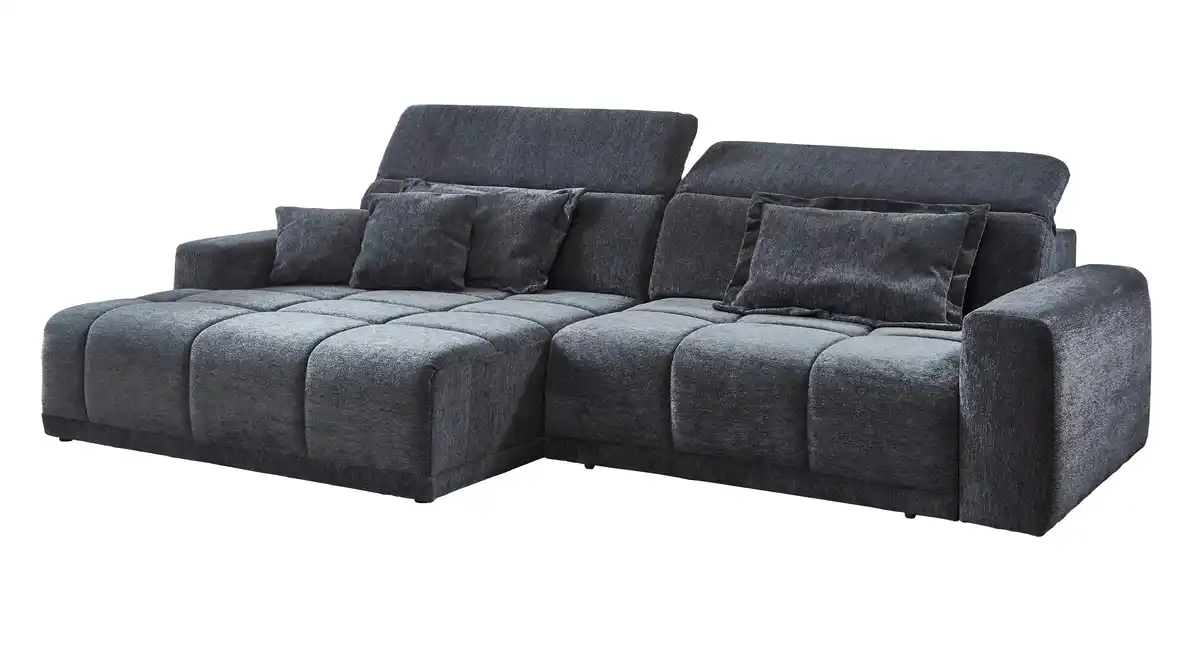 Bild 1 von Ecksofa anthrazit - 288 x 176 cm - Sitztiefenverstellung - OT links - BROOK