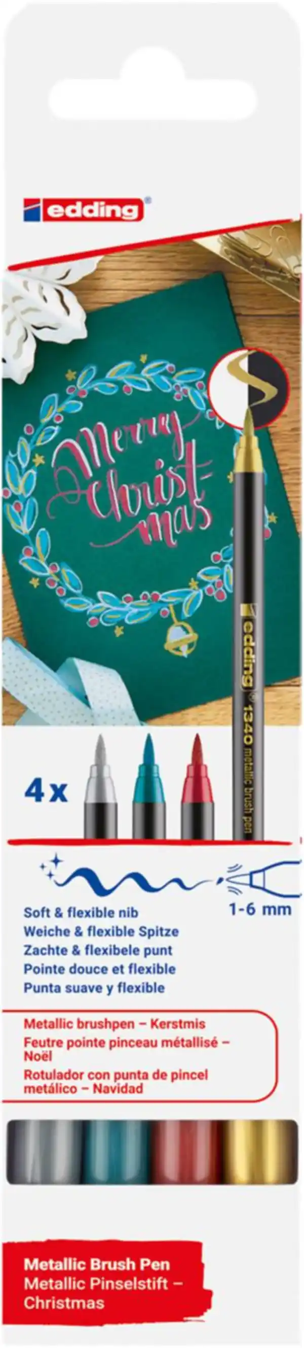 Bild 1 von EDDING Pinselstifte-Set »XMAS«, 4-teilig
