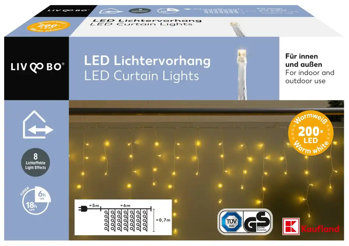 Bild 1 von LIV&BO® LED-Lichtervorhang