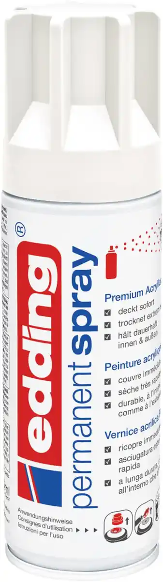 Bild 1 von EDDING Permanentspray »Verkehrsweiß«, 200-ml-Dose
