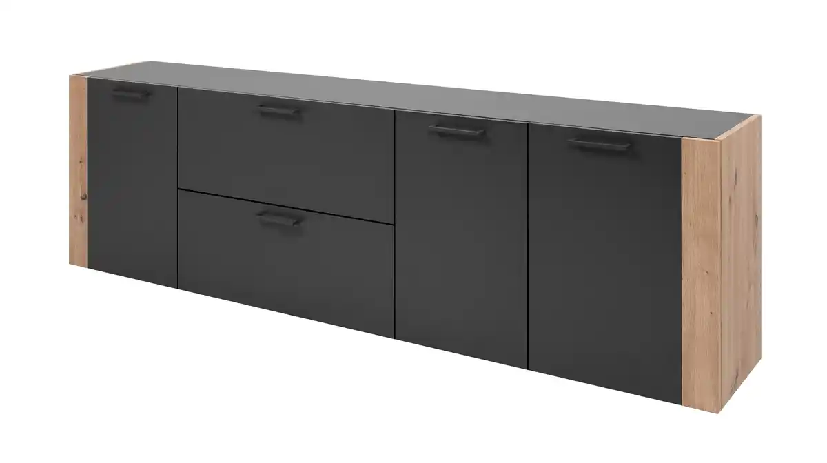 Bild 1 von Sideboard mit 2 Schubladen anthrazit Artisan Eiche 198 cm - CENTO