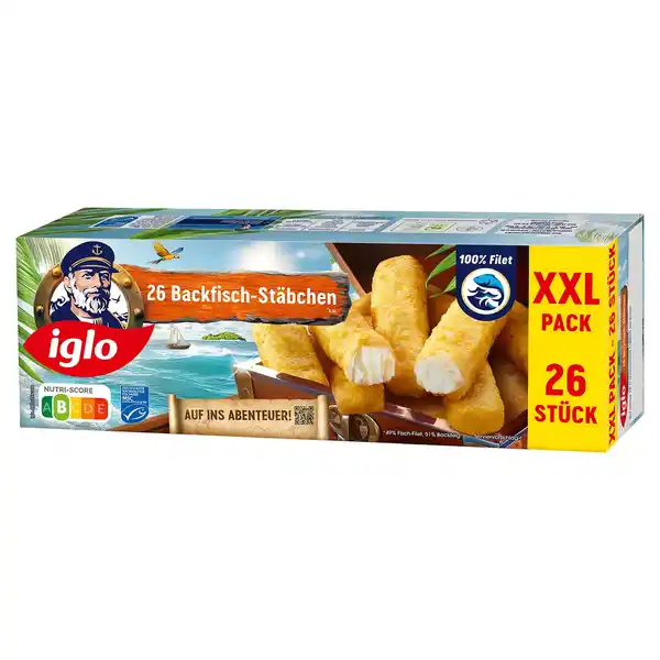 Bild 1 von IGLO XXL Backfisch-Stäbchen 728 g