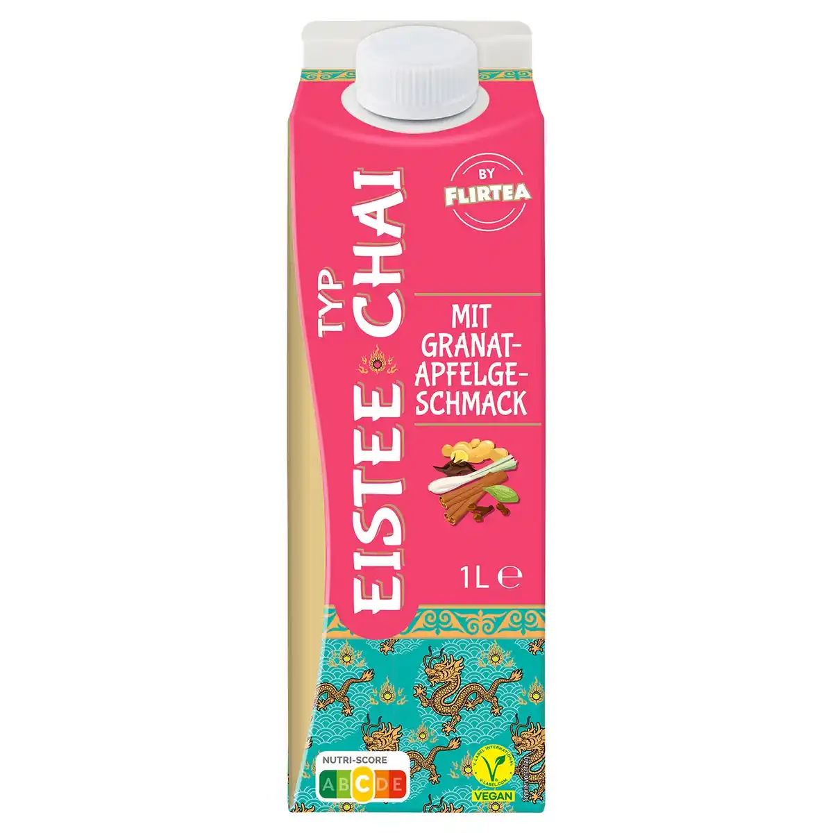 Bild 1 von FLIRTEA Chai Eistee 1 l, Chai-Granatapfel