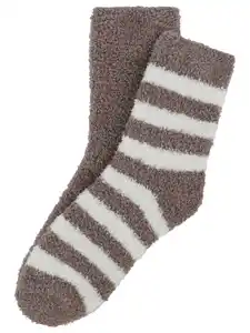 Damen Kuschelsocken im 2er Pack Beige