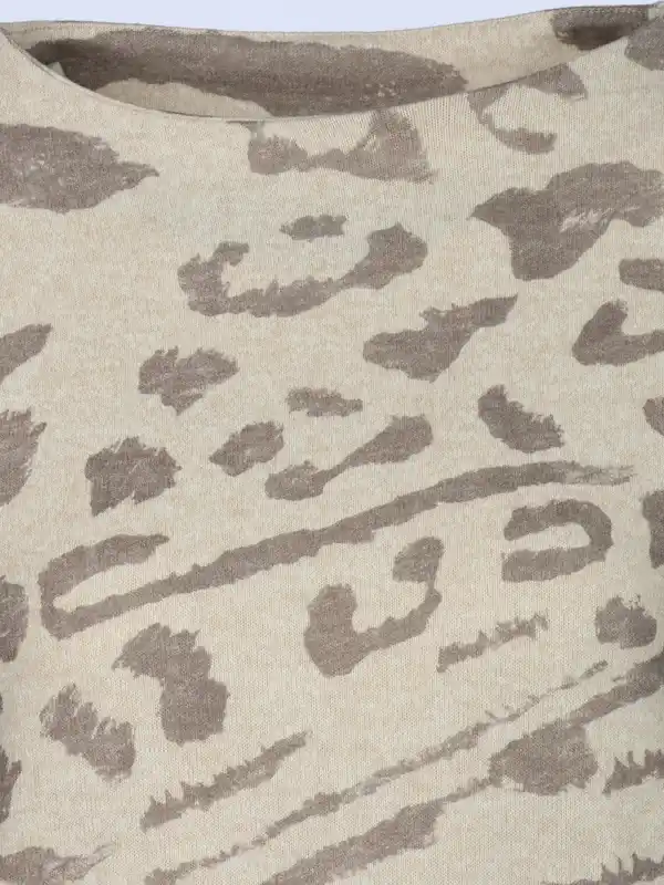 Bild 3 von Damen Flauschshirt mit Alloverprint Beige