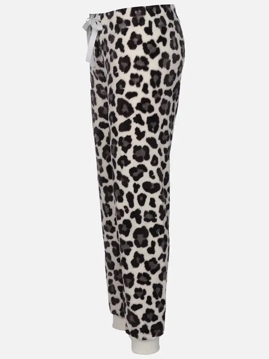 Bild 3 von Damen Kuschelfleecehose mit Motiv Grau