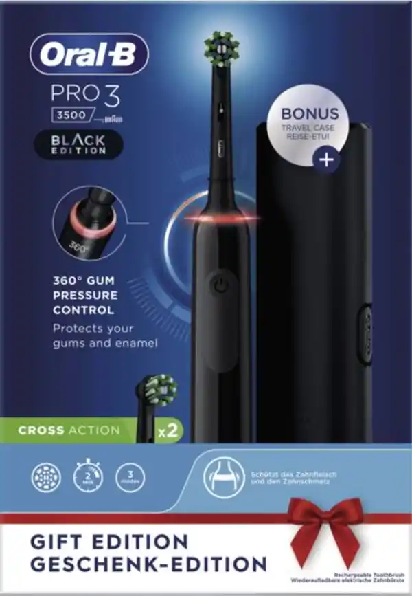 Bild 2 von Oral-B Pro 3 3500 Black Edition mit Reise-Etui