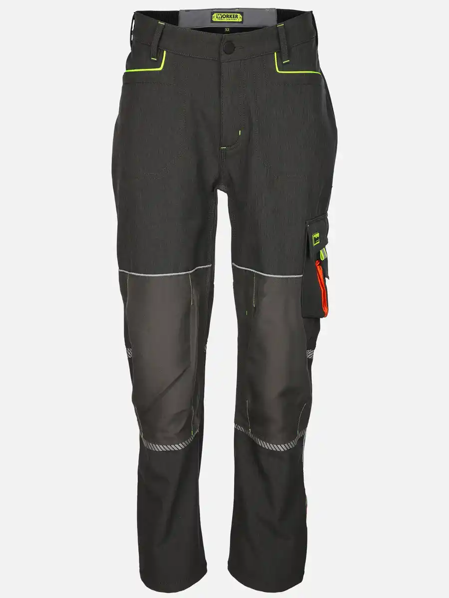 Bild 1 von Herren Softshell Arbeitshose mit Neondetails Grau
