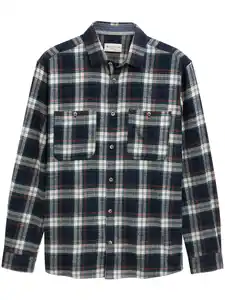 Tom Tailor Herren Flanellhemd Blau