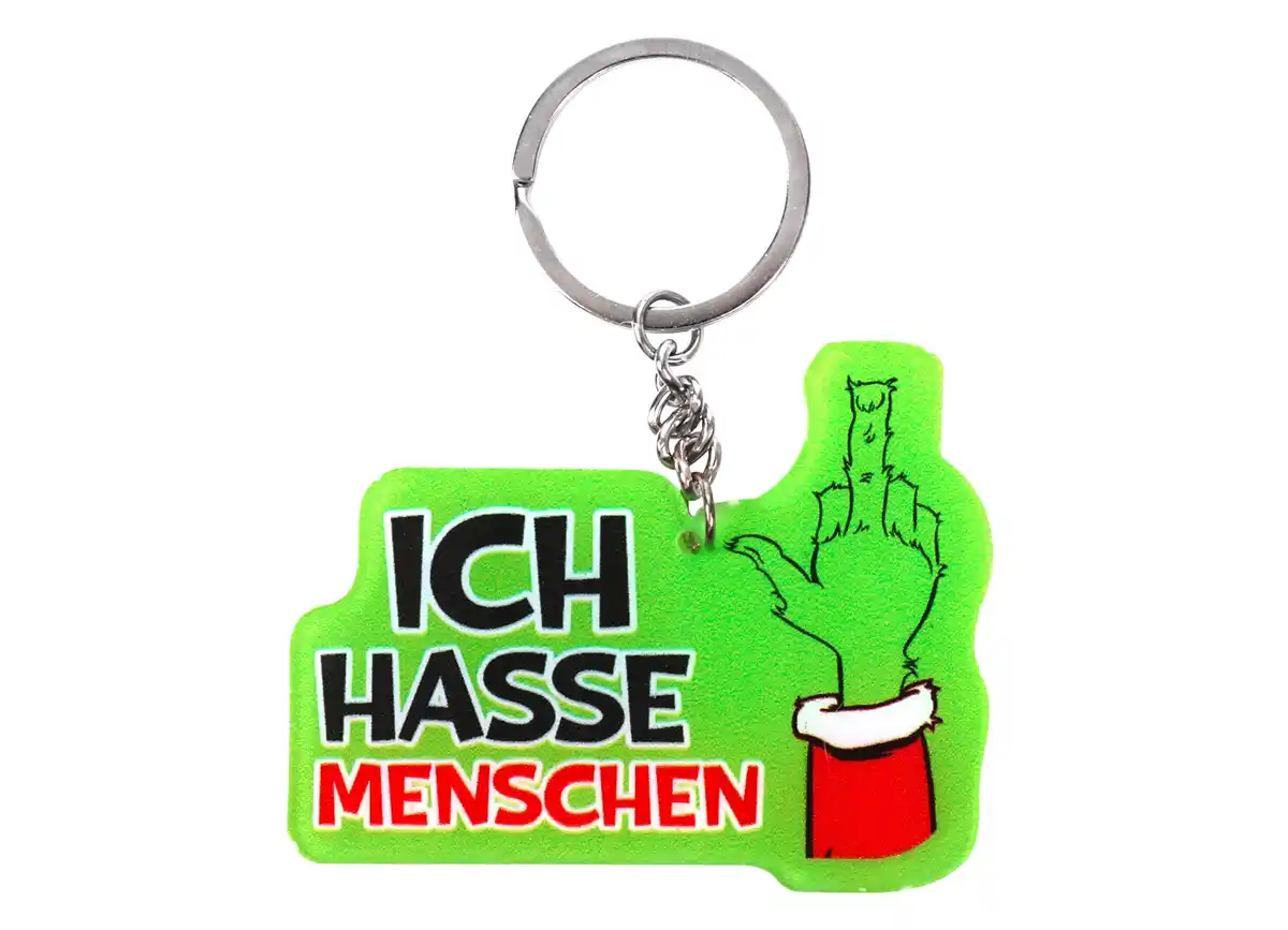 Bild 1 von Schlüsselanhänger „Festtagsmuffel“ ca. L 7 x H 6 cm