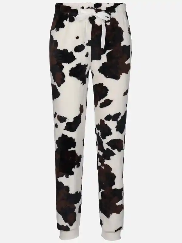 Bild 1 von Damen Kuschelfleecehose mit Motiv Weiß