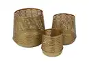 Bild 1 von Metall-Windlichter 3er-Set Gold