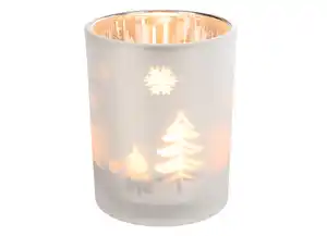 Windlicht mattes Glas