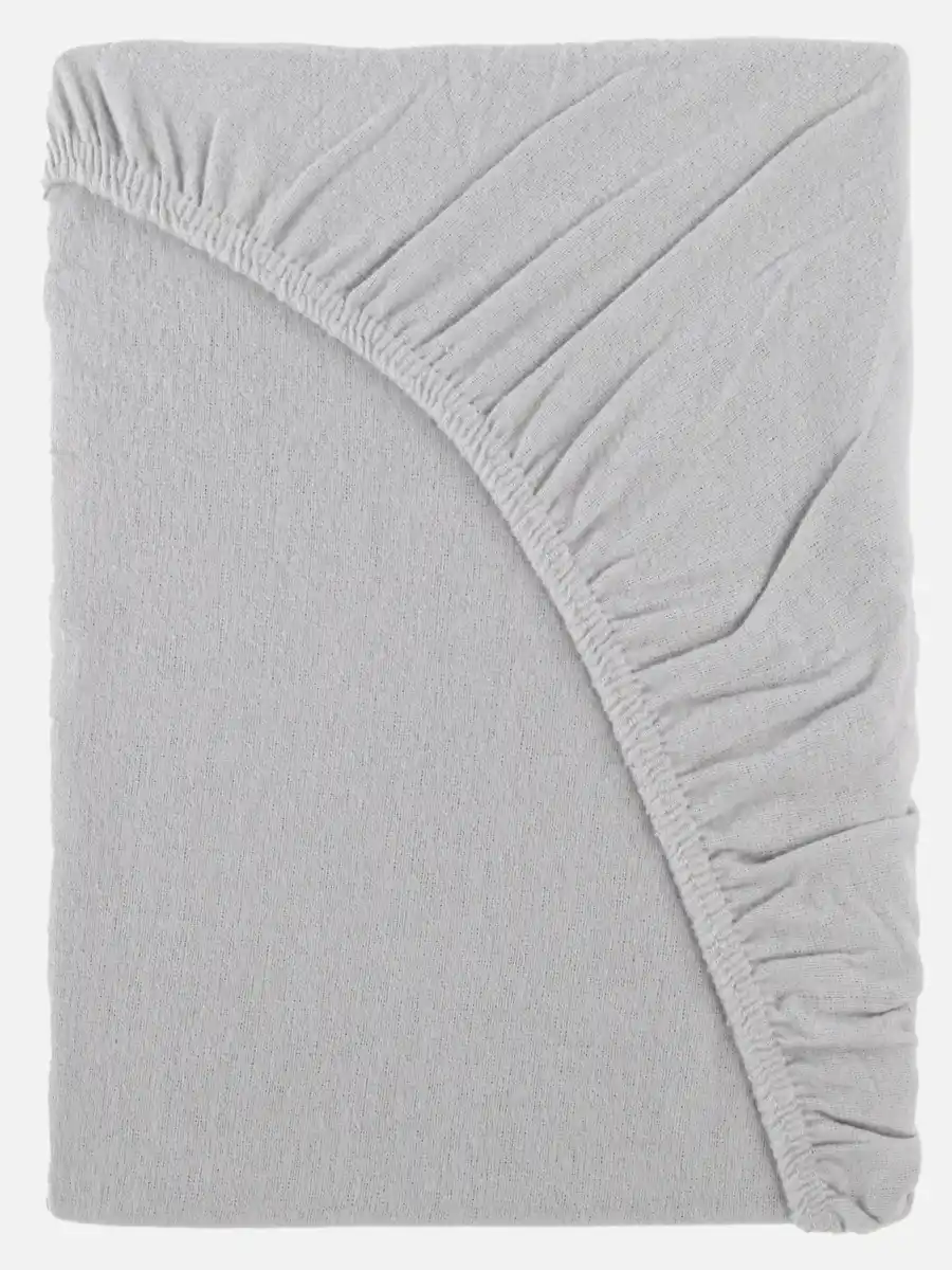 Bild 1 von Biber Spannbetttuch 180x200cm Grau