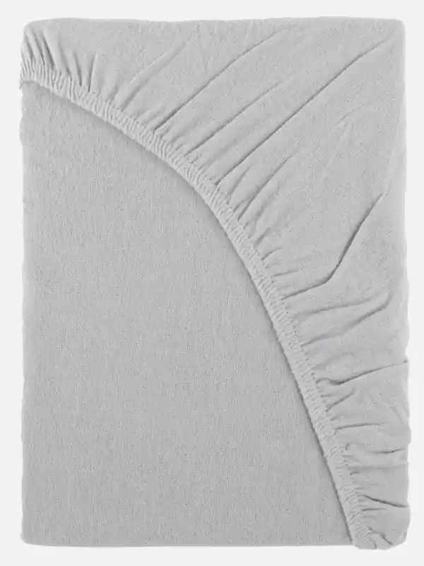 Bild 1 von Biber Spannbetttuch 180x200cm Grau