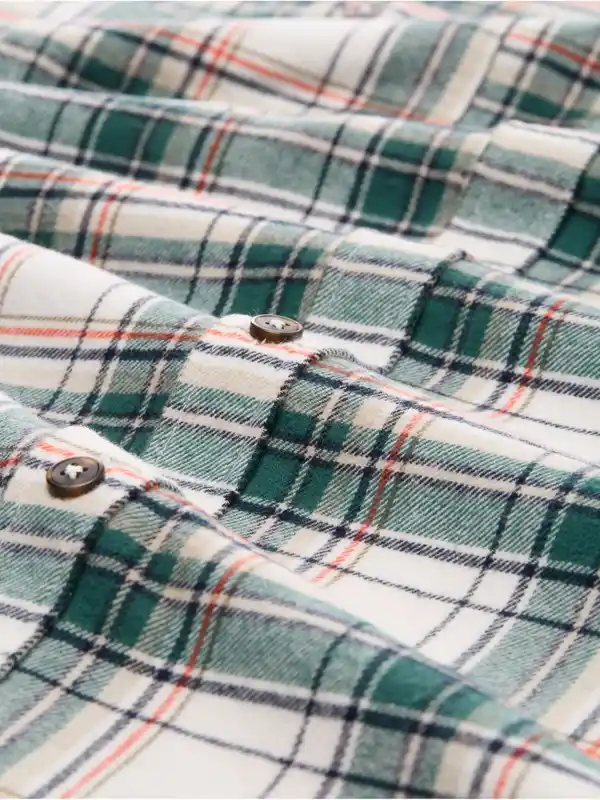 Bild 2 von Tom Tailor Herren Flanellhemd Weiß