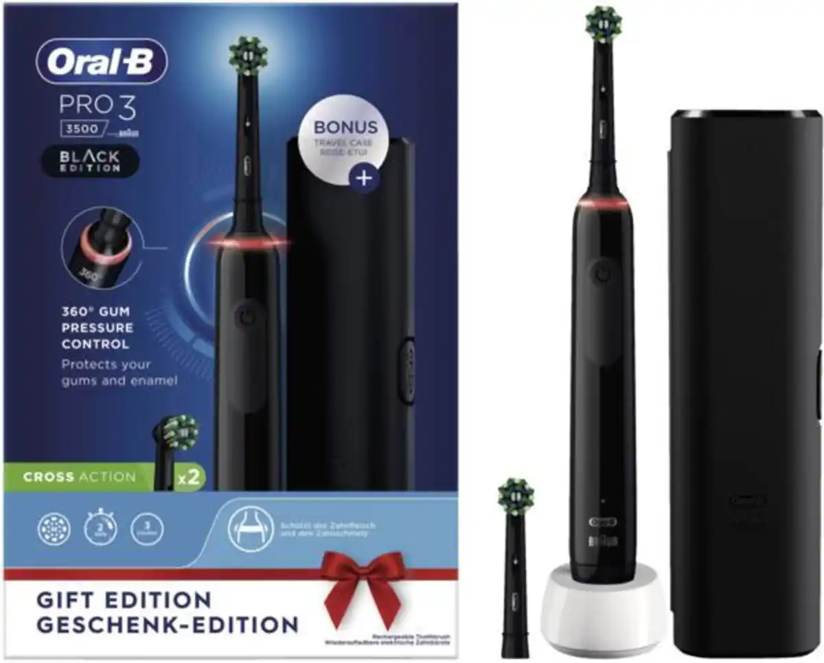Bild 1 von Oral-B Pro 3 3500 Black Edition mit Reise-Etui